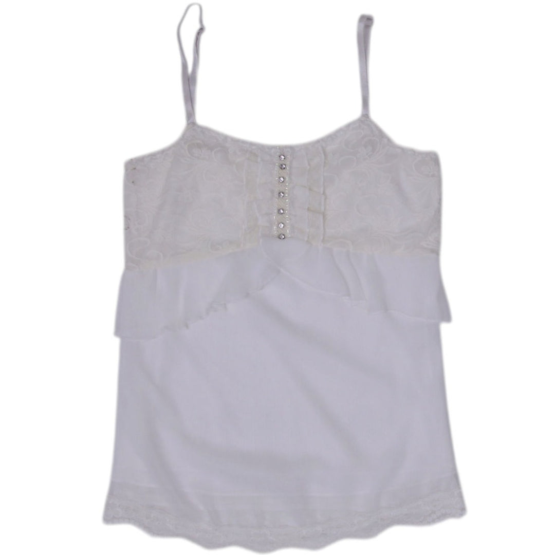 Y2K Ladies Camisole Lace Layered Strappy Top Size XS