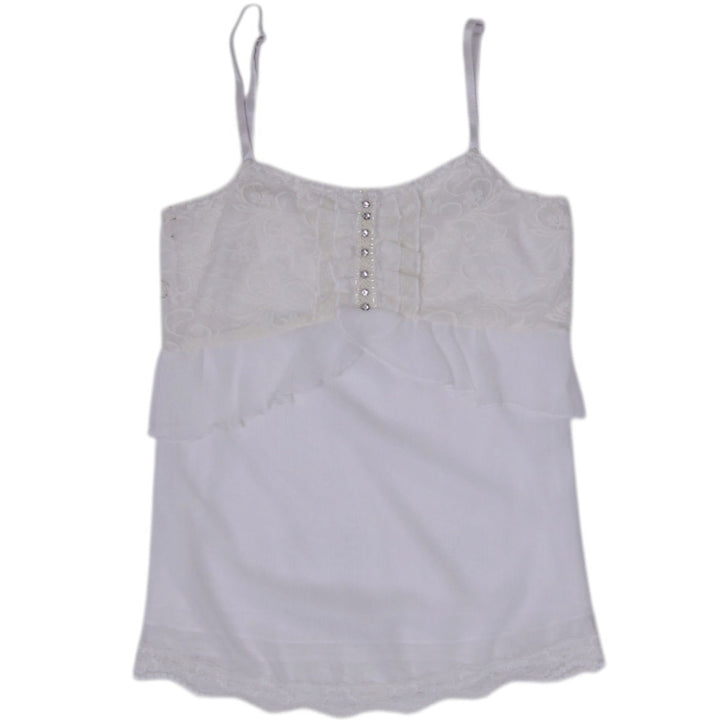 Y2K Ladies Camisole Lace Layered Strappy Top Size XS