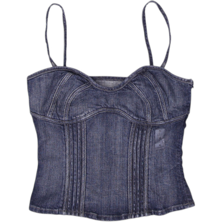 Ladies Guess Denim Strappy Retro Style Corset Top Size M | Migration_Blouses & Tops | Fashion Rerun