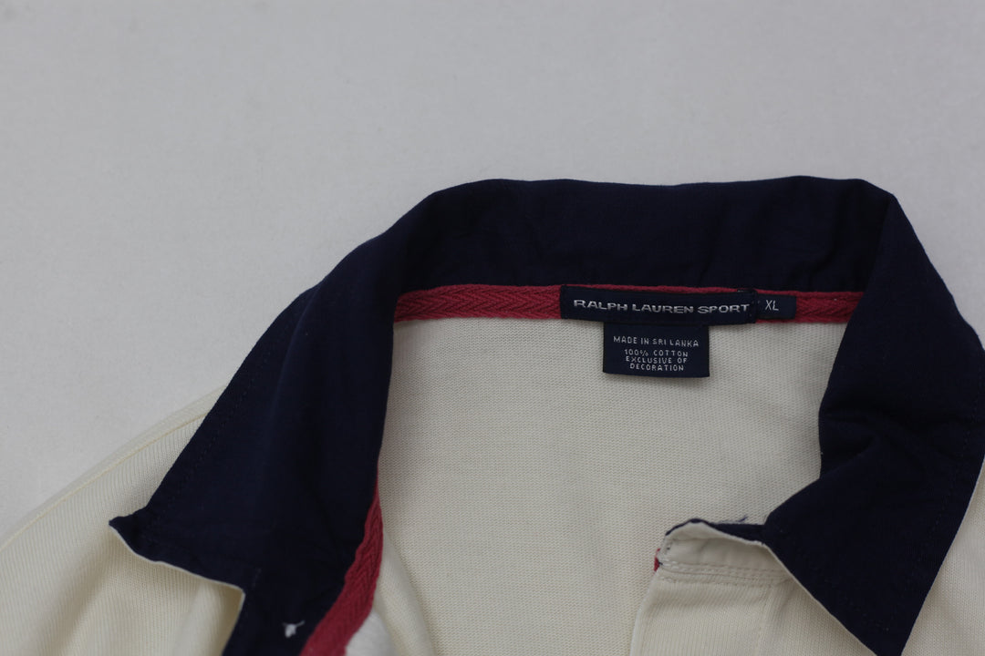 Vintage Ralph Lauren Sport Long Sleeve Polo T-Shirt - Fashion Rerun Vintage Migration_T-Shirt