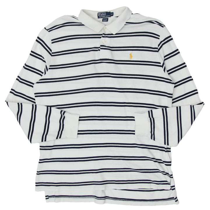 Vintage Polo By Ralph Lauren Striped Long Sleeve Polo T-Shirt