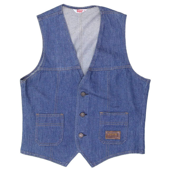 Vintage Mens Levis Denim Button Vest