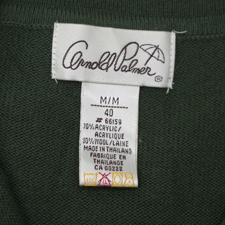 Vintage Arnold Palmer Olive Green Knit Pullover Sweater Woolen Blend Size Medium - Fashion Rerun Vintage Migration_Sweaters