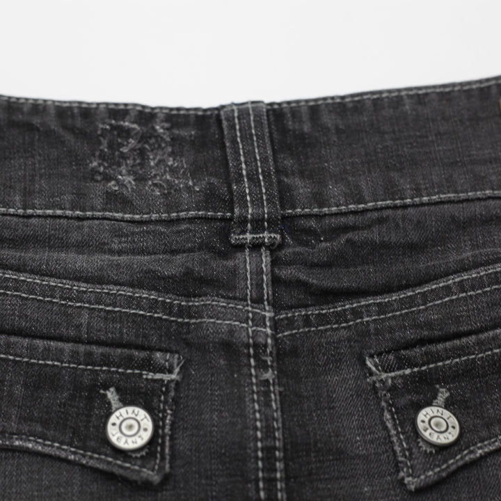 Y2K Ladies HINT Jeans Dark Wash Studded Denim Mini Skirt Size 5
