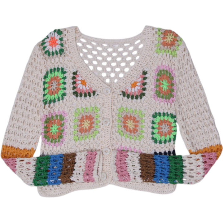 Y2K Ladies Crochet Cardigan Multi Color Knitwear Top | Migration_Y2K Tops | Fashion Rerun