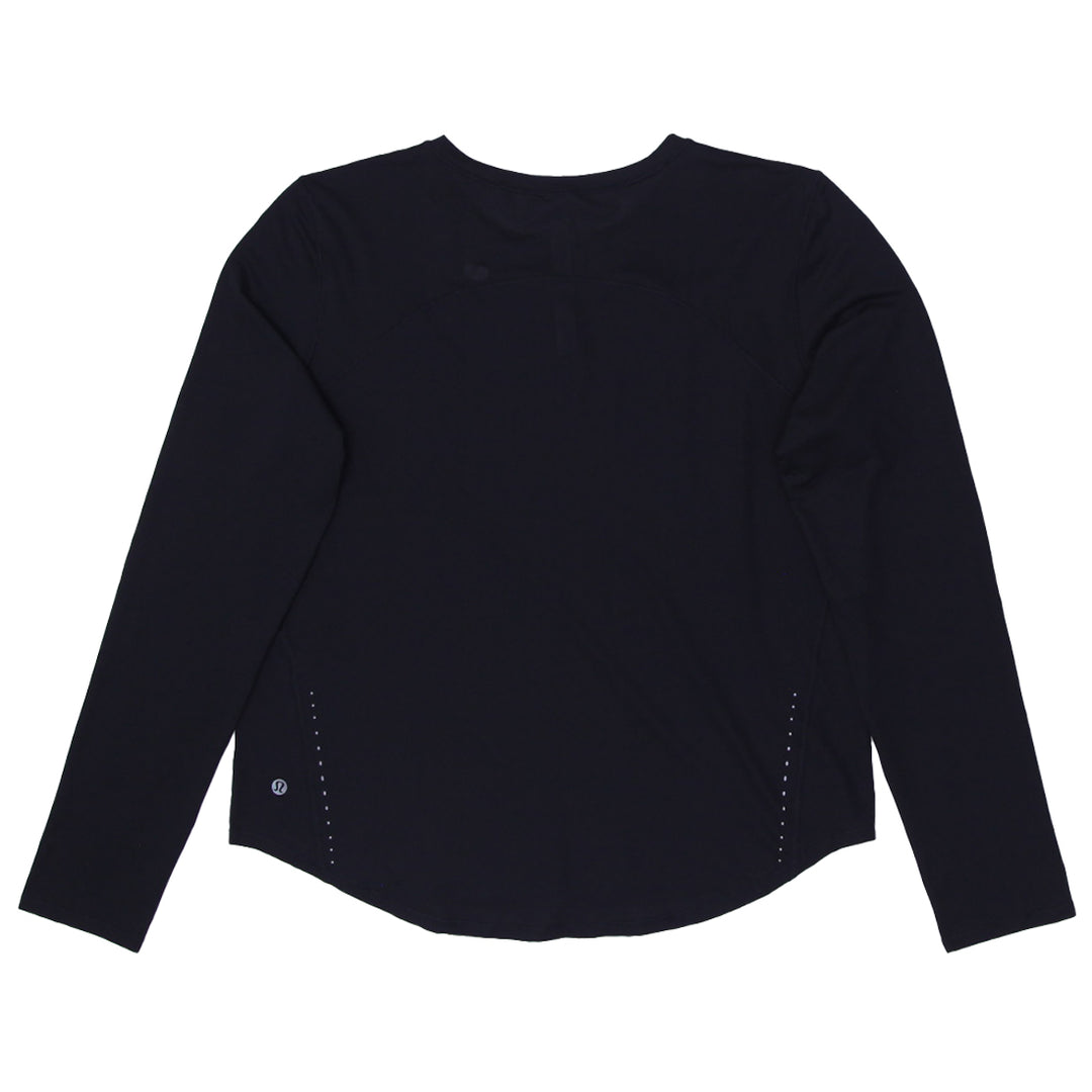 Ladies Black Lululemon Long Sleeve Sports T-Shirt