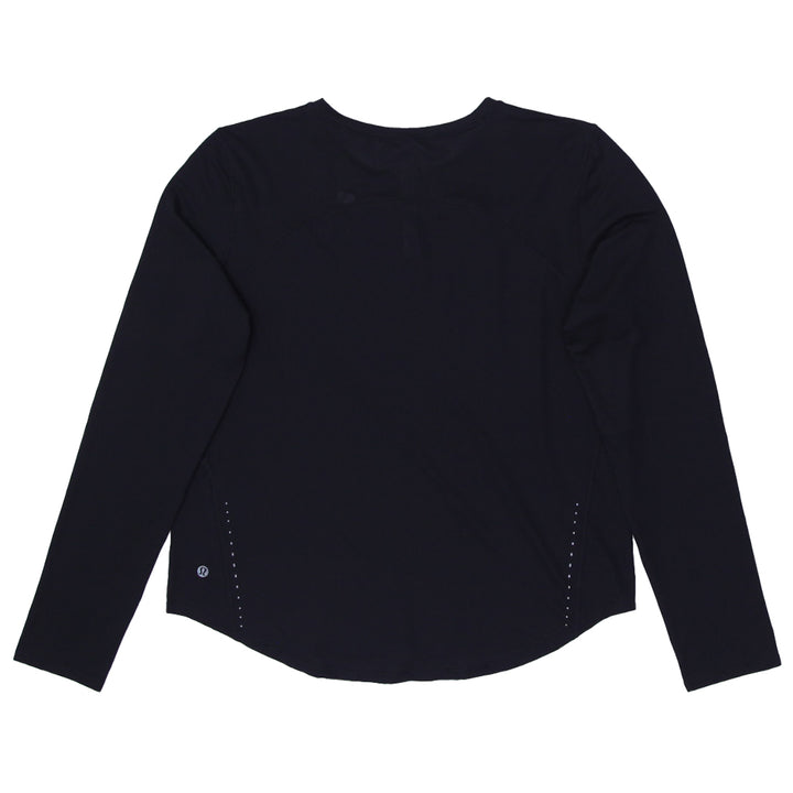 Ladies Black Lululemon Long Sleeve Sports T-Shirt