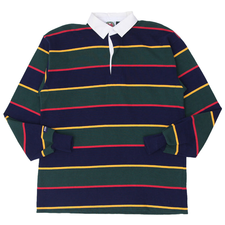 Vintage Barbarian Rugby Wear Stripe Rugby Shirt - Fashion Rerun Vintage Migration_T-Shirt