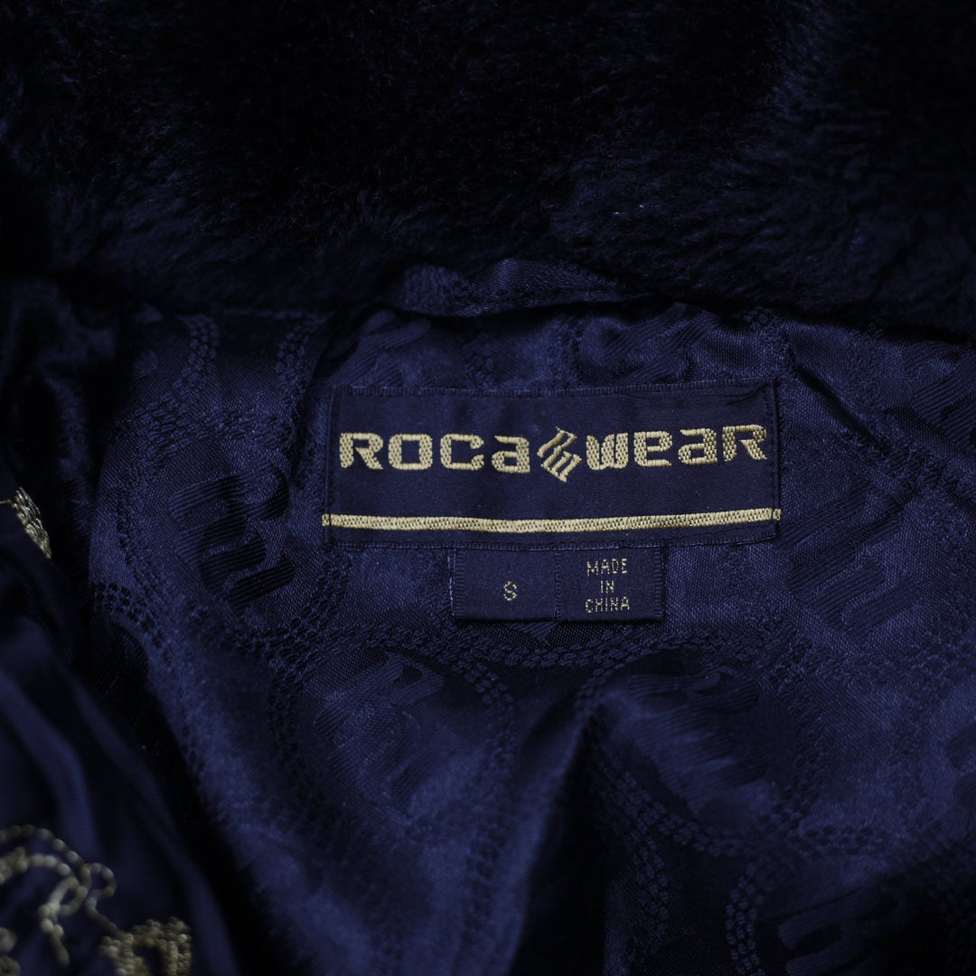 Y2K Ladies Rocawear Black Puffer Faux Fur Jacket Size Small | Migration_Jackets - Back View | Fashion Rerun