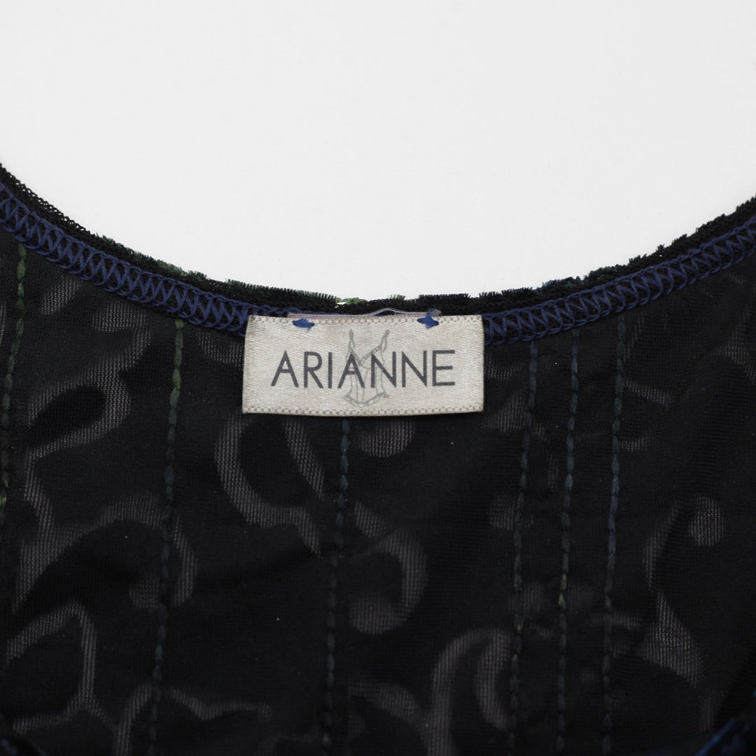 Y2K Ladies Arianne Velvet Pattern Sleeveless Tank Top Size XS