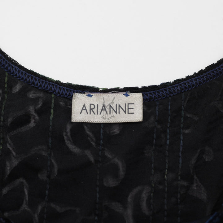 Y2K Ladies Arianne Velvet Pattern Sleeveless Tank Top Size XS