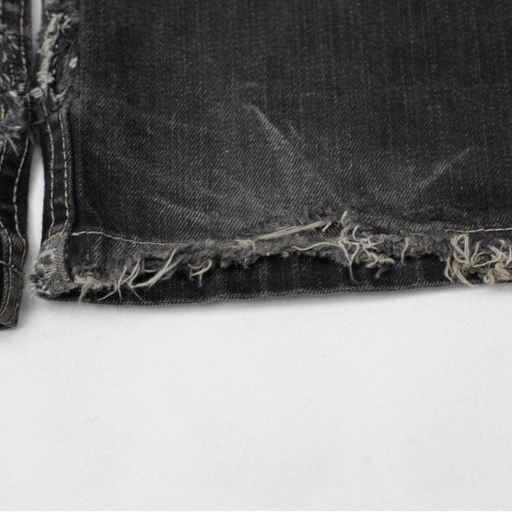 Y2K Mens Ripped Denim Worn Look Distressed Black Jeans Size 36 | Migration_Jeans & Pants - Alternate View | Fashion Rerun