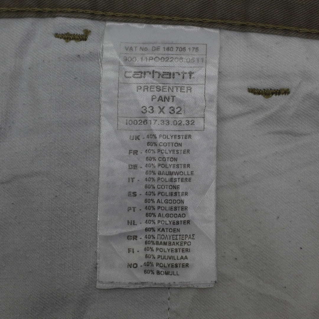 Mens Carhartt Workwear Chino Pants Size 33x32