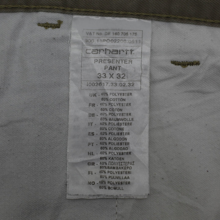 Mens Carhartt Workwear Chino Pants Size 33x32