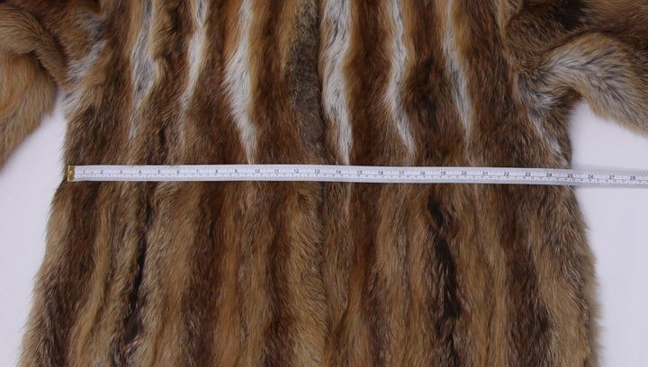 Antique Fur Rare Heirloom Red Fox Fur Full Length Coat, Ornate Jeweled Collar & Paisley Silk Lining. Vintage Mob Wife Aesthetic