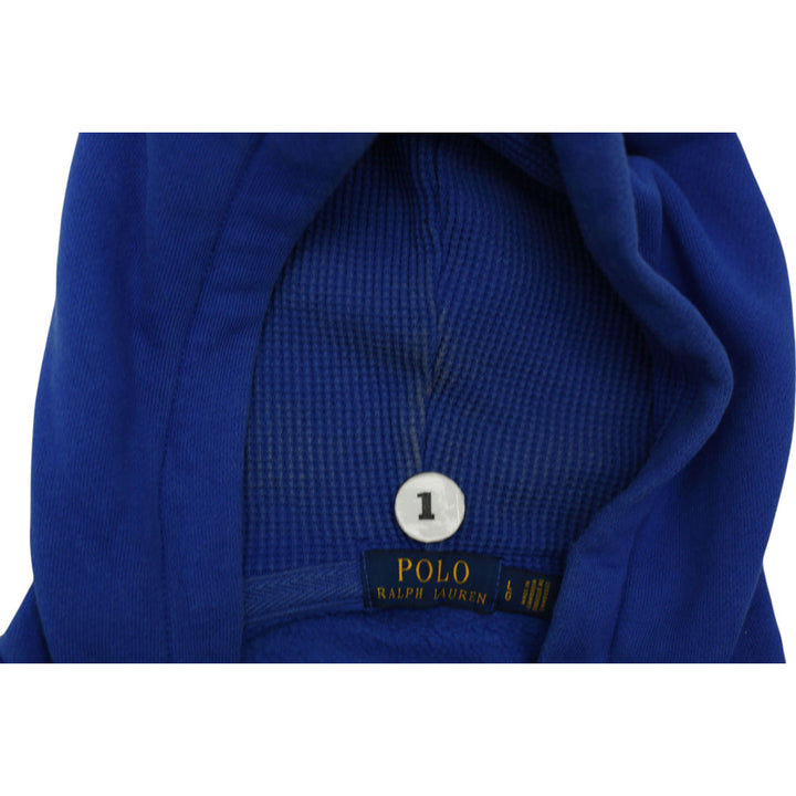 Mens Polo Ralph Lauren Full Zip Hoodie Blue Embroidered Logo | Migration_Hoodies - Detail View | Fashion Rerun