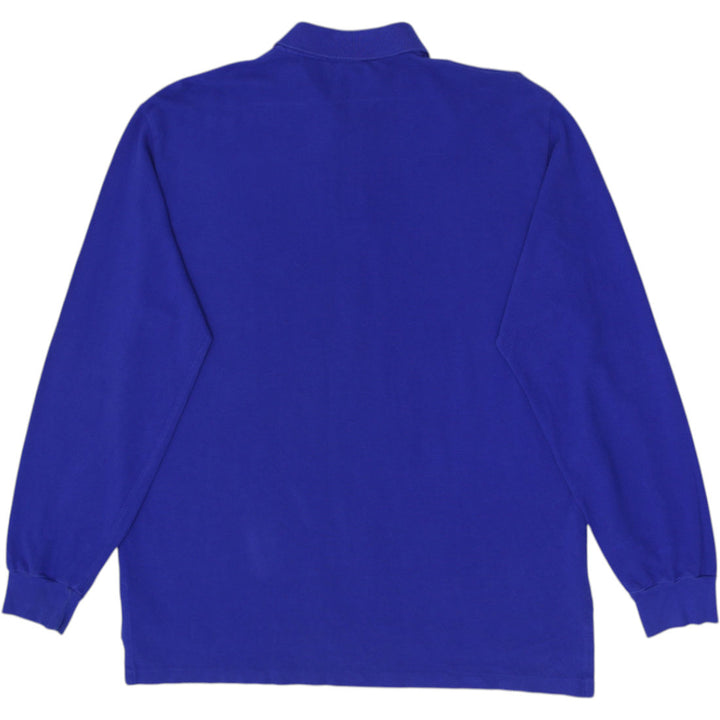 Mens Polo Ralph Lauren Long Sleeve Polo T-Shirt Blue Cotton Casual Size L