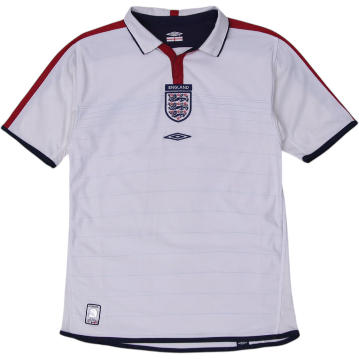 Mens Umbro England Soccer Jersey White Red Team Logo ' 03-05 | Migration_Jerseys | Fashion Rerun