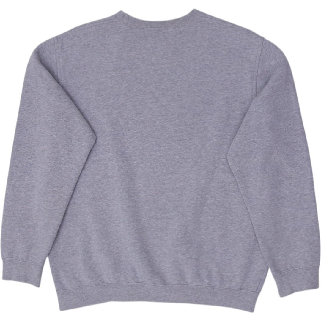 Vintage Embroidered Nike Swoosh Logo Gray Sweatshirt M | Migration_Sweatshirt - Side View | Fashion Rerun