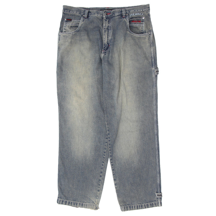 Mens Fubu The Collection Washed Carpenter Jeans