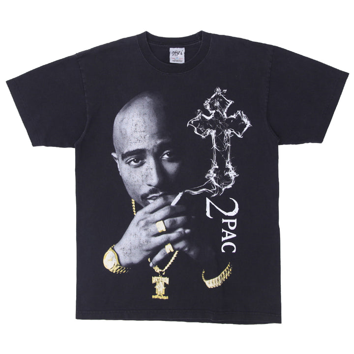 Vintage Tupac Shakur Smoke Cross Thug Life T-Shirt Shaka Wear L - Fashion Rerun Vintage Migration_T-Shirt