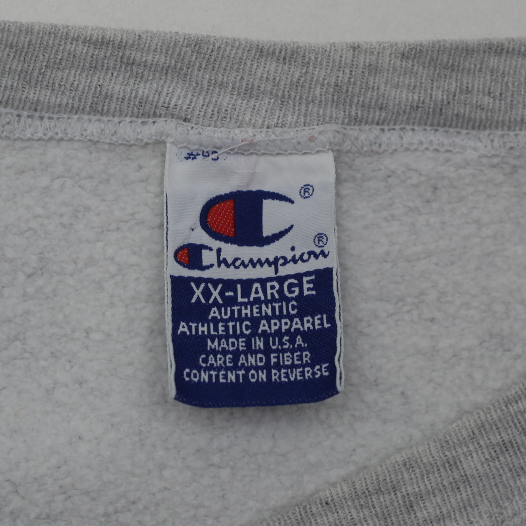 Vintage Champion USA Olympics Embroidered Crewneck Sweatshirt XXL Made In USA Gray - Fashion Rerun Vintage Migration_Sweaters
