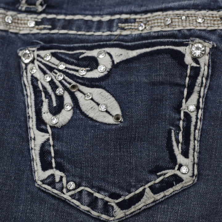 Y2K Ladies Embroidered Rhinestone Bootcut Jeans Size 5 | Migration_Jeans & Pants - View 8 | Fashion Rerun