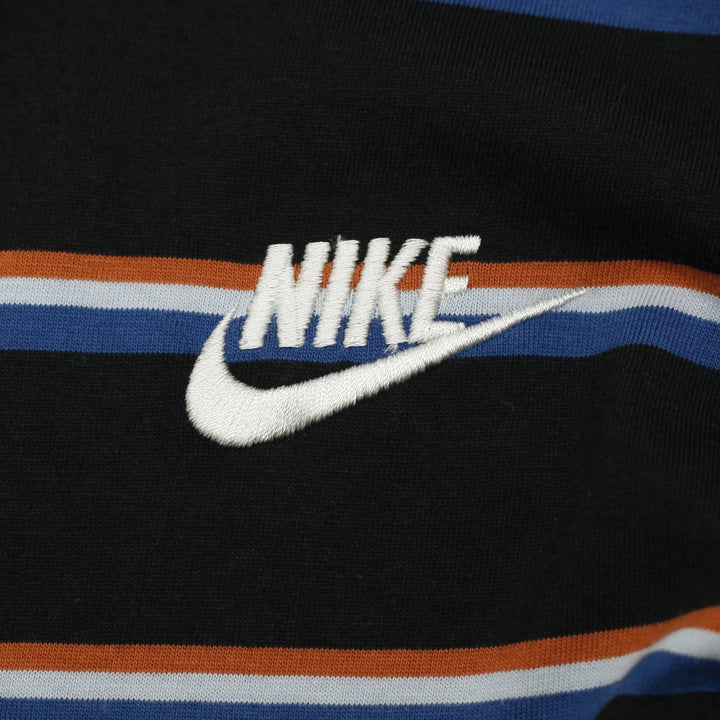Mens The Nike Tee Black Stripe Embroidered T-Shirt Size M