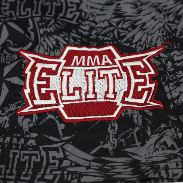 Y2K Mens MMA Elite All-Over Print Skull Board Shorts Size L