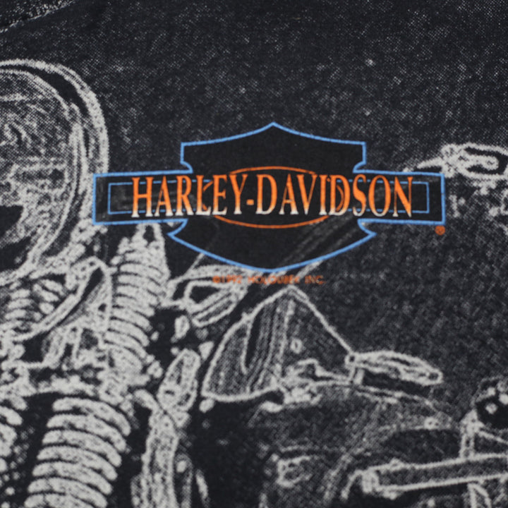Vintage 1992 Harley Davidson Motorcycles Rider AOP T-Shirt, Single Stitch Made In USA, XL - Fashion Rerun Vintage Migration_T-Shirt
