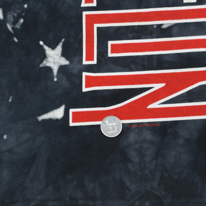 2004 Vintage Led Zeppelin Band Tie Dye T-Shirt Liquid Blue XL - Fashion Rerun Vintage Migration_T-Shirt