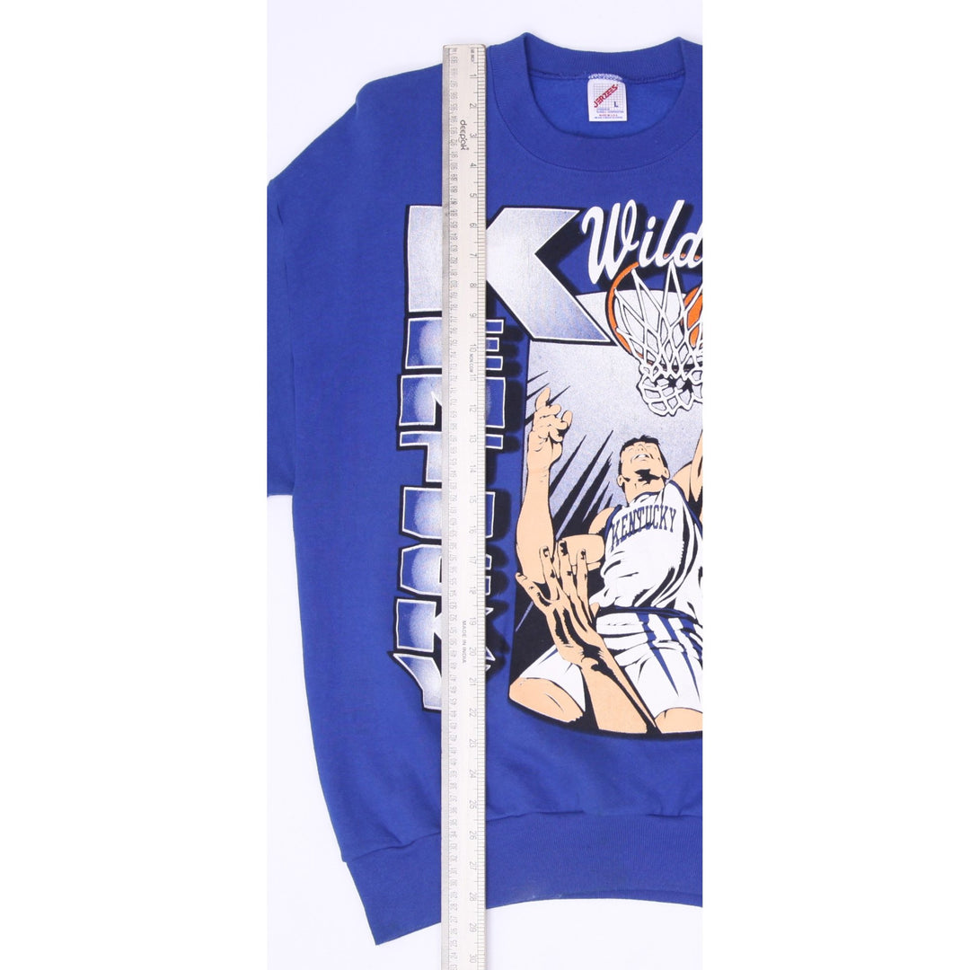 Vintage 90s Kentucky Wildcats Basketball Crewneck Sweatshirt Made in USA Size L