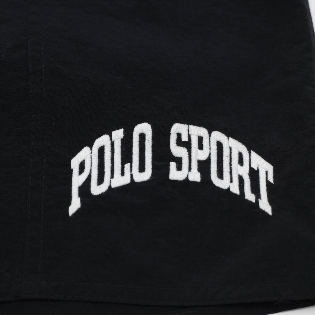 Mens Polo Sport Black Nylon Swim Trunks Shorts Size M