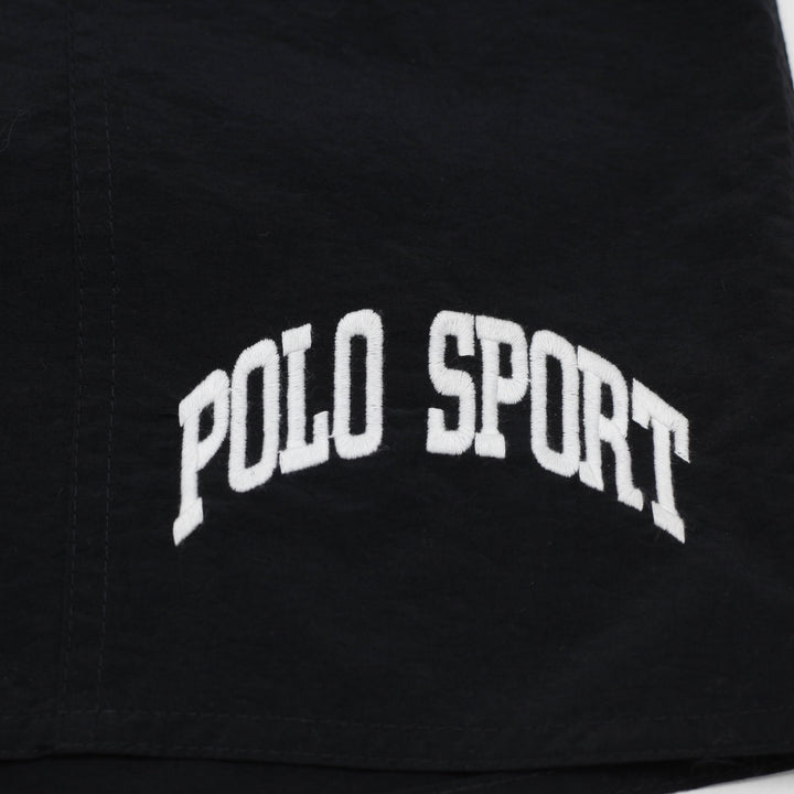 Mens Polo Sport Black Nylon Swim Trunks Shorts Size M