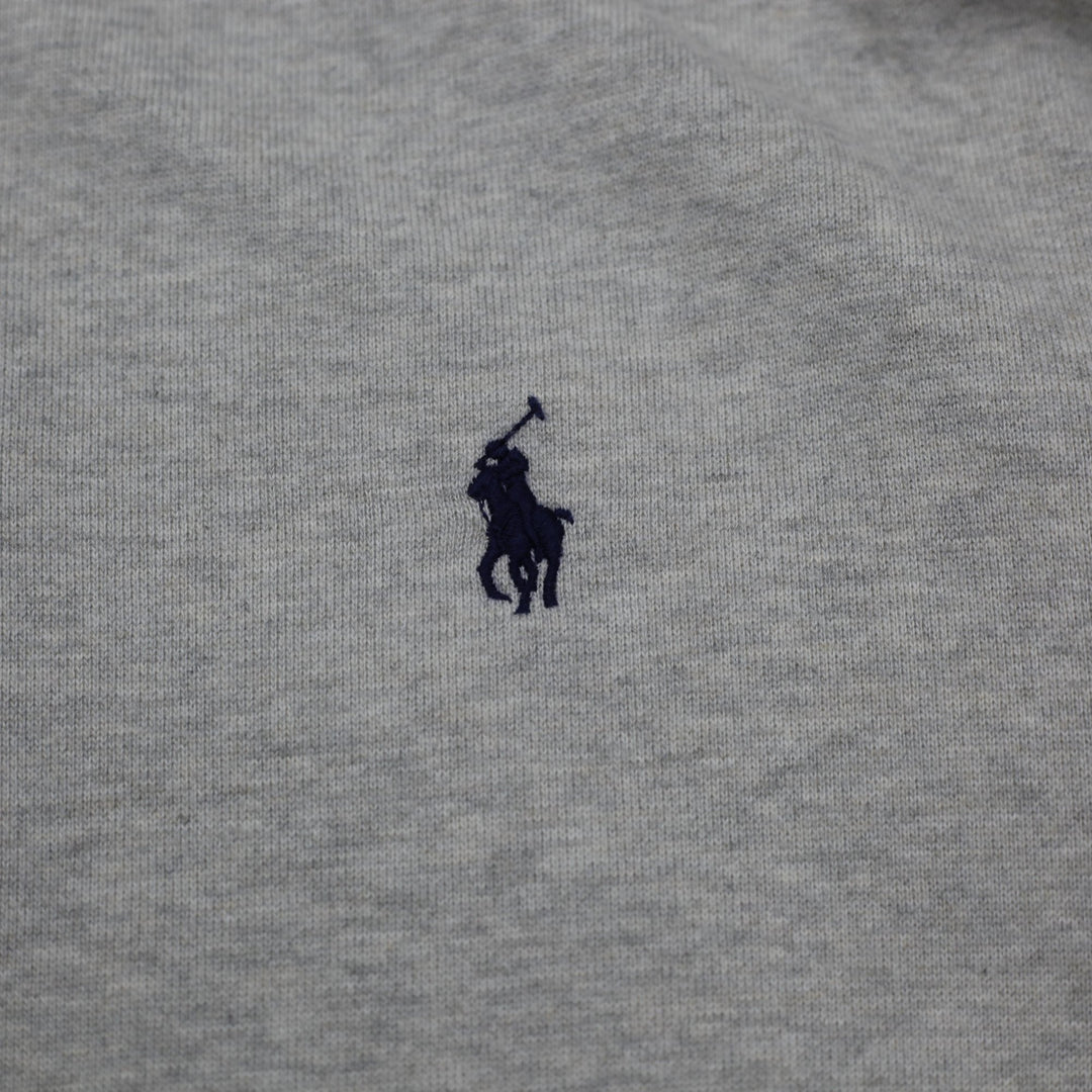 Mens Polo Ralph Lauren Zip Up Gray Pullover Hoodie Size XL