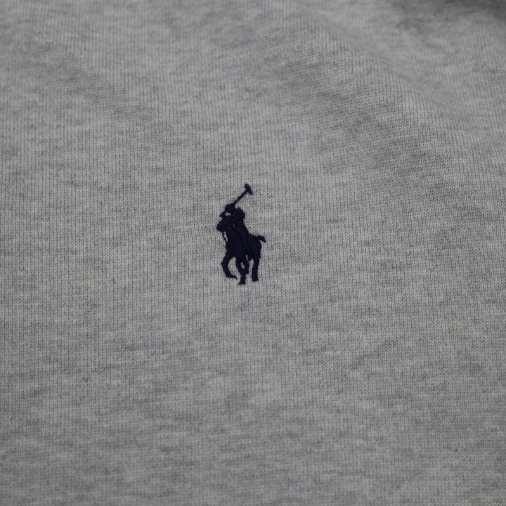 Mens Polo Ralph Lauren Zip Up Gray Pullover Hoodie Size XL