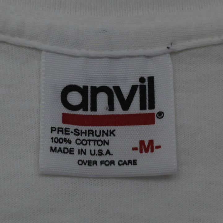 Vintage Mens Anvil Santa Cow Graphic Crew Neck S.Stitch T-Shirt Size M