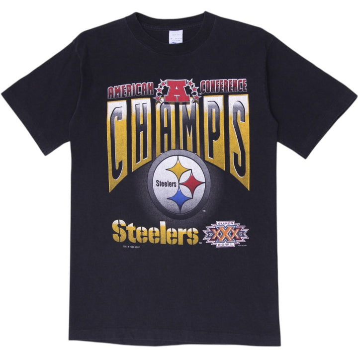 Vintage 90s Pittsburgh Steelers Super Bowl XXX AFC Champs T Shirt Medium Salem Sportswear USA Made