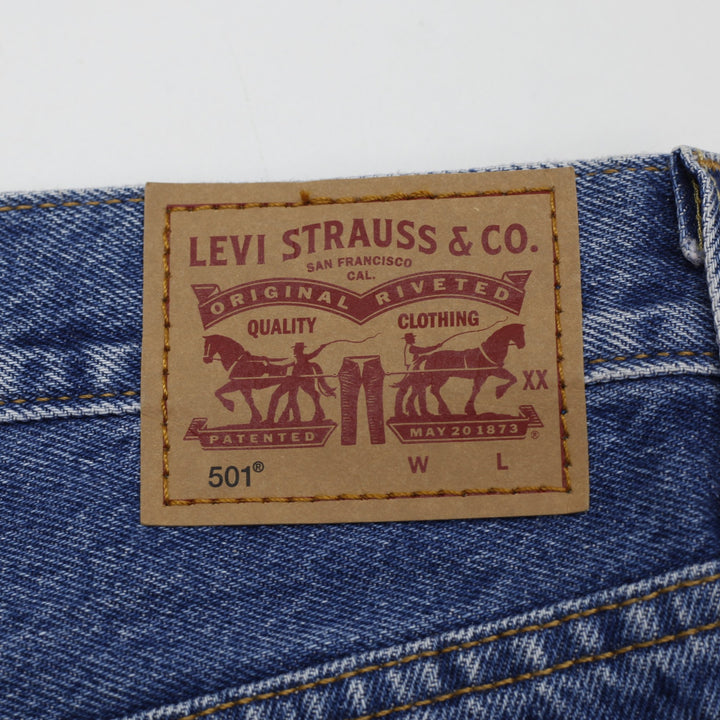 Ladies Levis 501 Water<Less Mid-Thigh High-Rise Denim Shorts Size W32