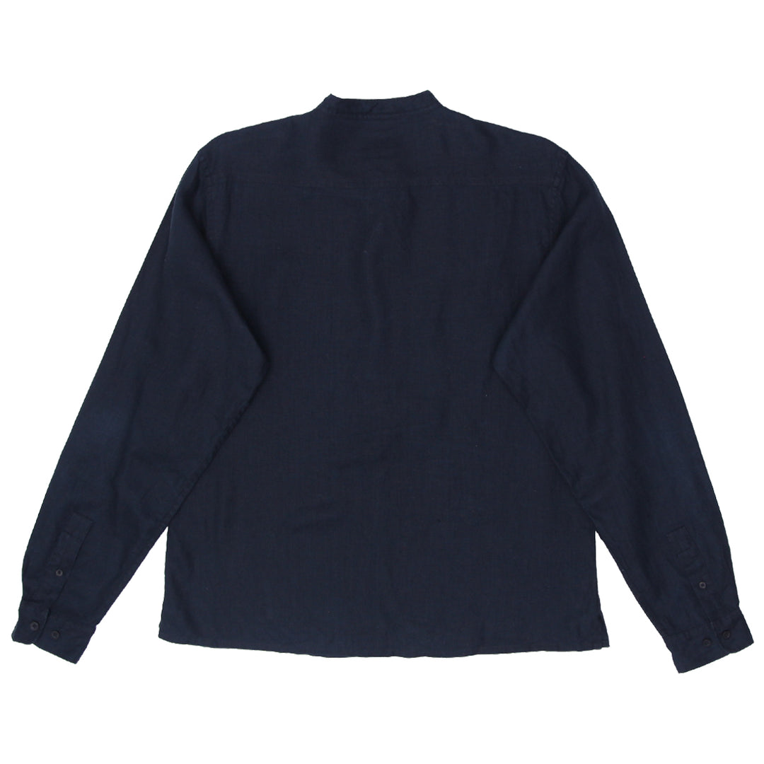 Mens America Black Linen Shirt