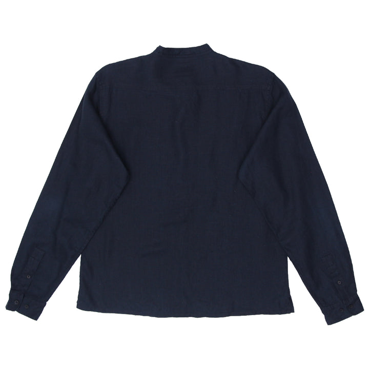 Mens America Black Linen Shirt