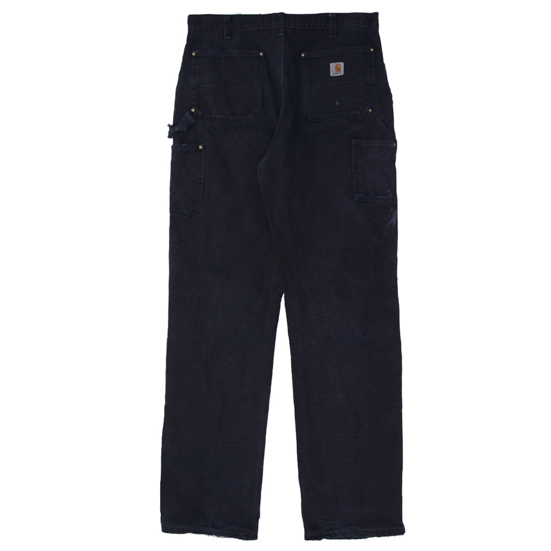 Mens Dungaree Fit B01 BLK Double Knee Carhartt Pants
