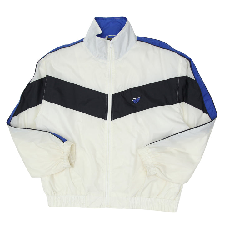 Vintage Embroidered USA Logo Full Zip Windbreaker Jacket