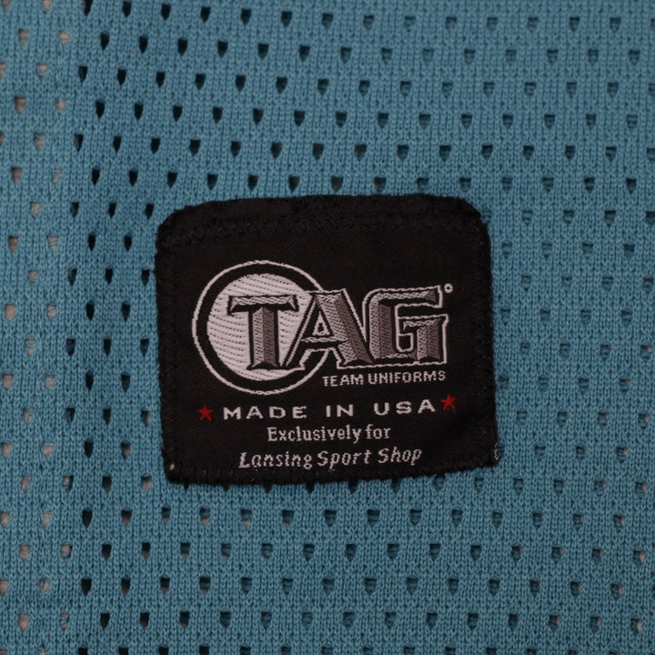 Vintage Tag Team Jayhawks Baseball Jersey Teal Mesh #32 Made In USA Size XL | Migration_Jerseys - Detail View | Fashion Rerun
