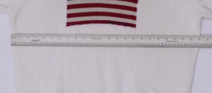 Vintage Polo Sport Ralph Lauren Flag 100 Cotton Crewneck Sweater Cream L | Migration_Jumper & Knitwear RL Col | Fashion Rerun