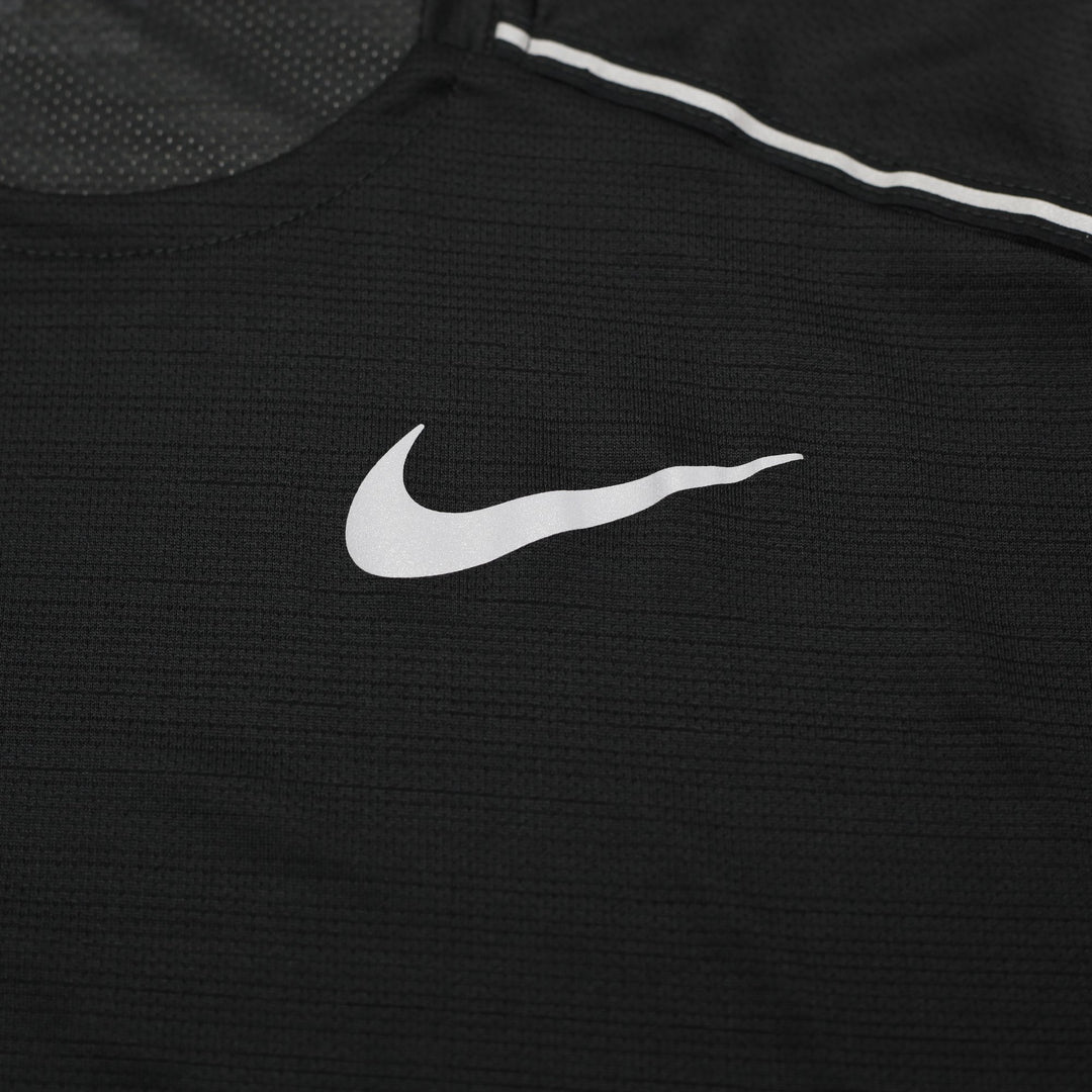 Mens Nike Dri-FIT Shirt Black Athletic Running T-Shirt Size L