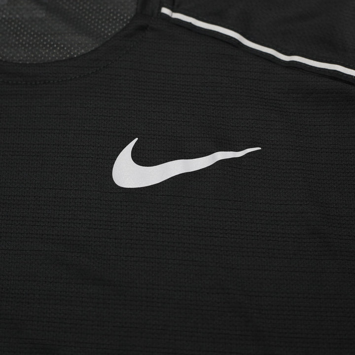 Mens Nike Dri-FIT Shirt Black Athletic Running T-Shirt Size L