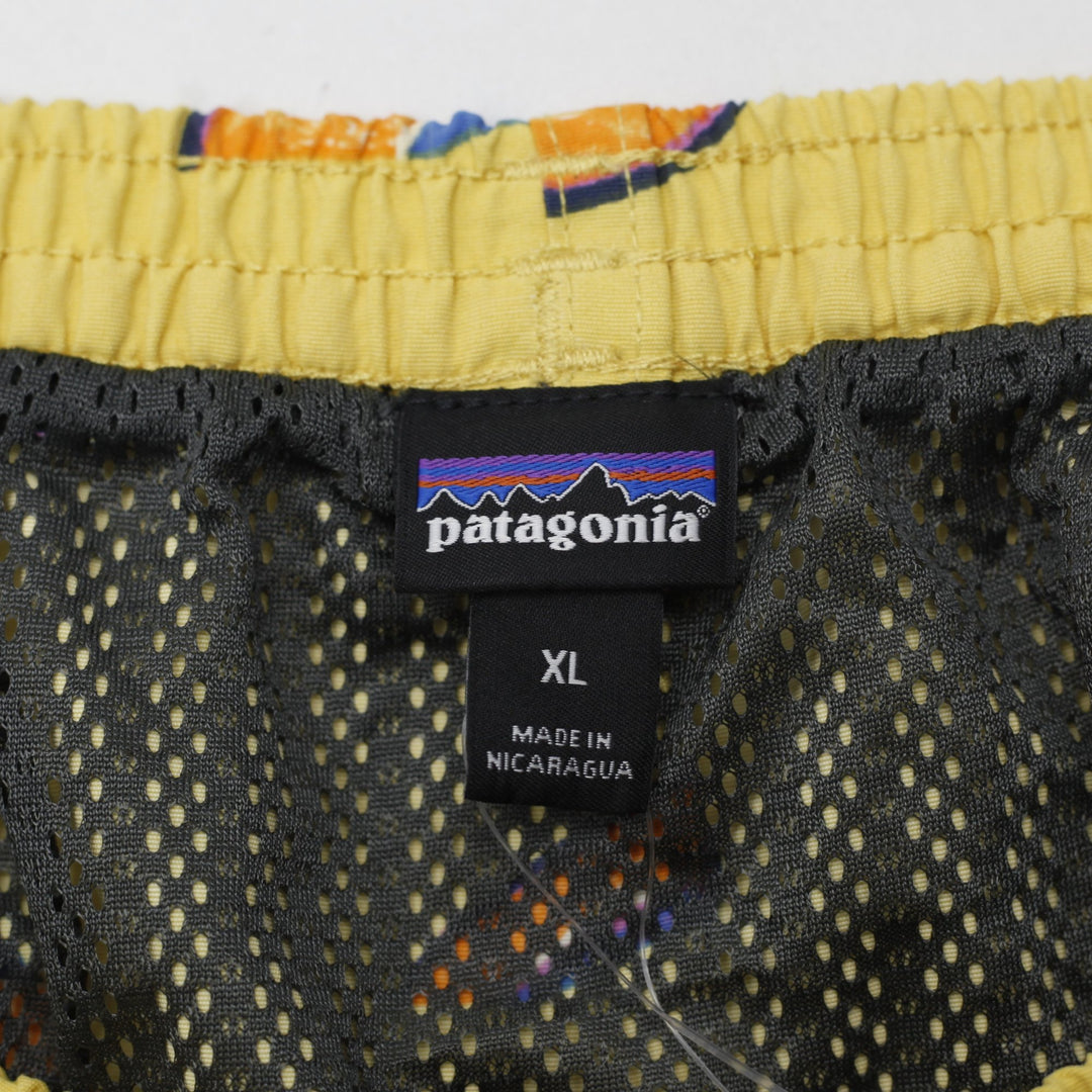 Mens Patagonia Baggies Melon Print Swim Trunks Yellow Size XL