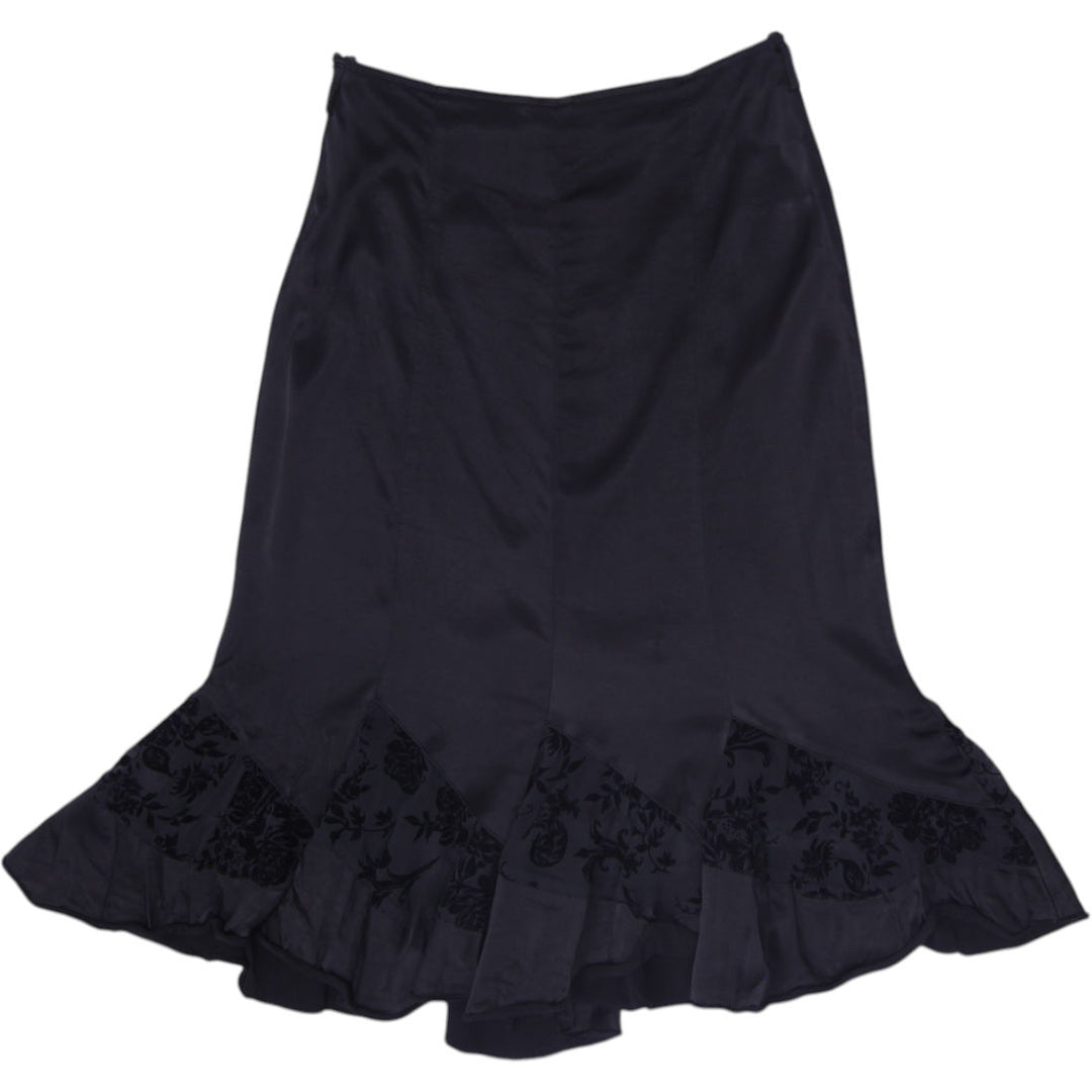 Y2K Ladies Lidia Collection Satin Lace Mermaid Midi Skirt Size 42
