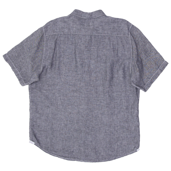 Mens Tommy Bahama 100% Linen Short Sleeve Gray Shirt